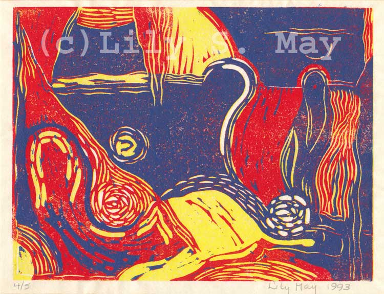 Inner Landscape Linocut