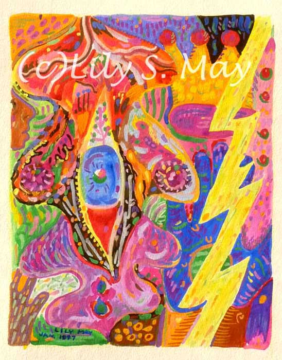 Gouache painting--lightning