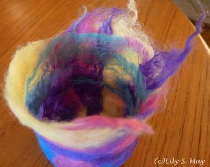 Felt Bowl taking shape