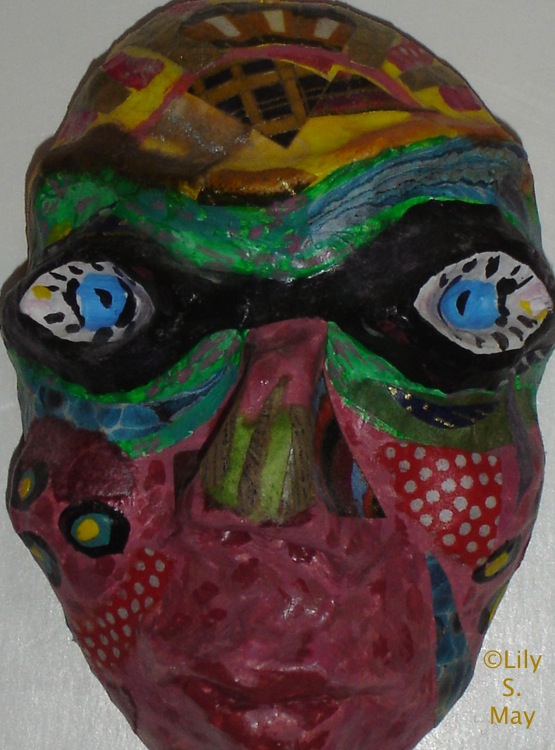 Papier Mache Mask, ©1997 Lily S. May
