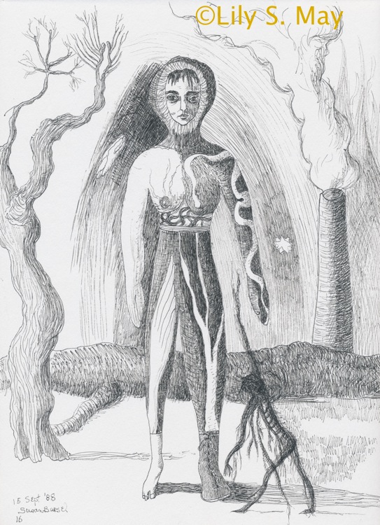 Sketch, ©1988, Lily S. May under birth name Susan Barsel