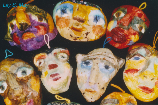 Papier/Paper Maché Masks by Lily S. May